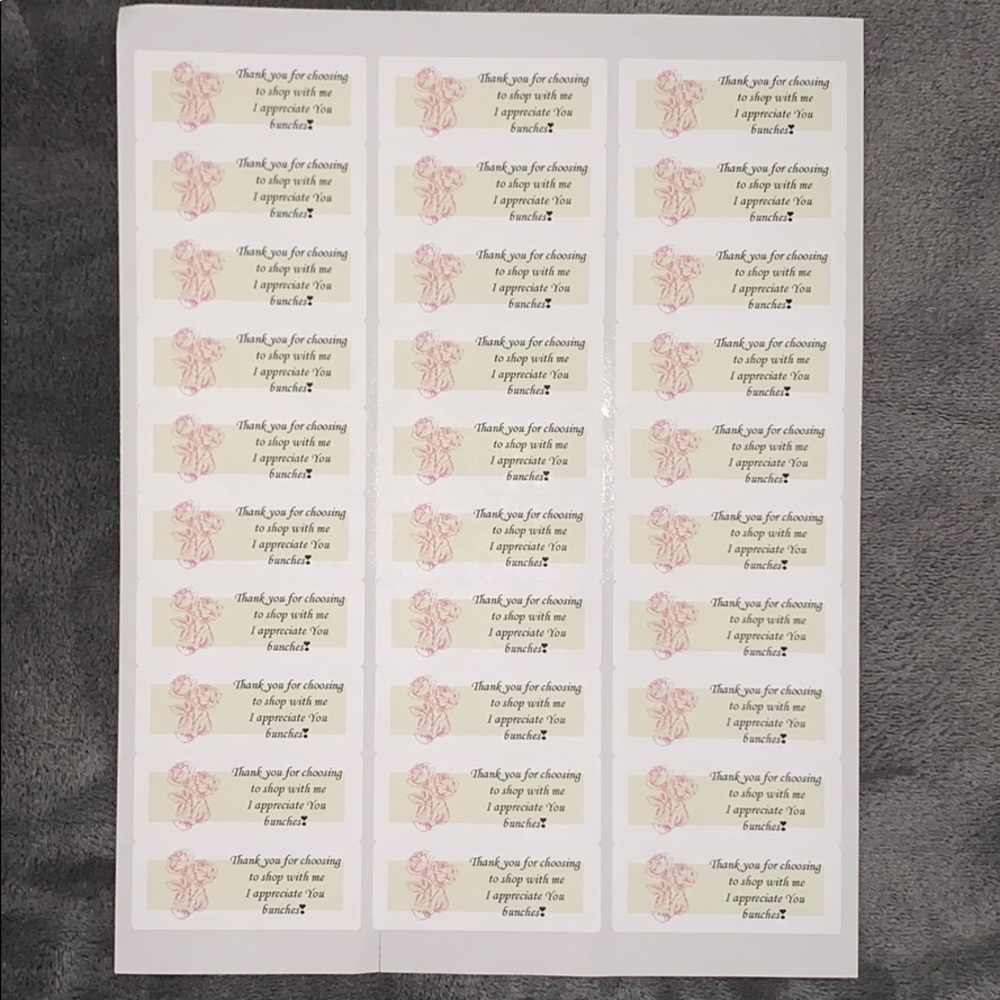 30 Labels 1 sheet
